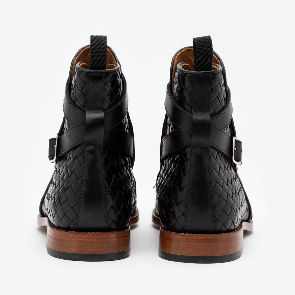 The Dylan Jodhpur Boot in Black Woven (Last Chance, Final Sale)