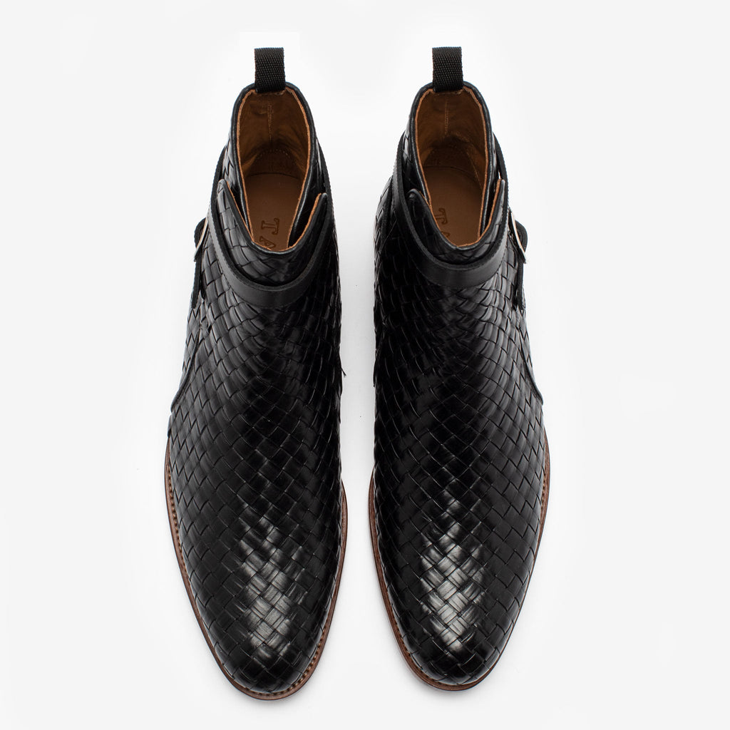 The Dylan Jodhpur Boot in Black Woven (Last Chance, Final Sale)