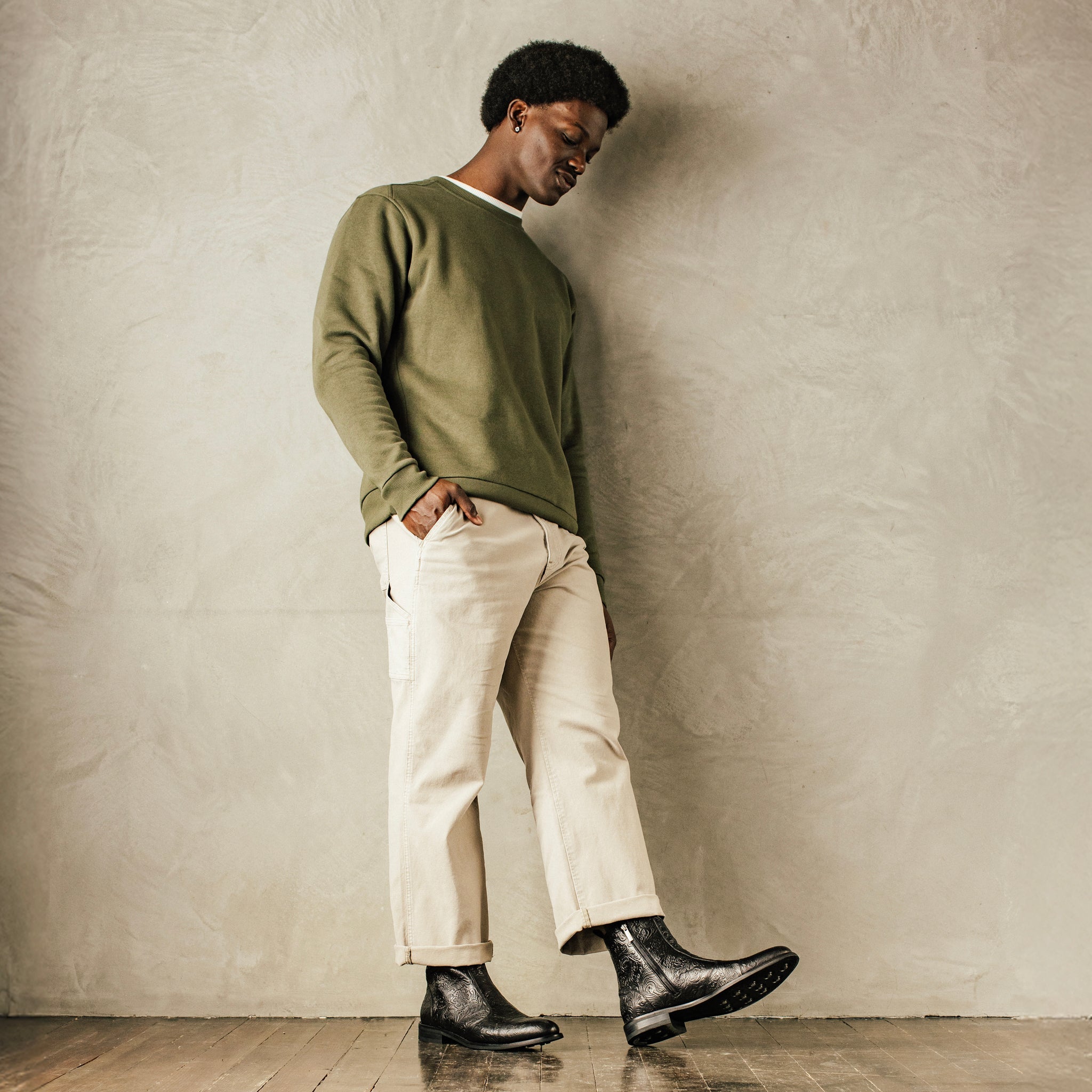 The Lewis Boot in Noir Viejo