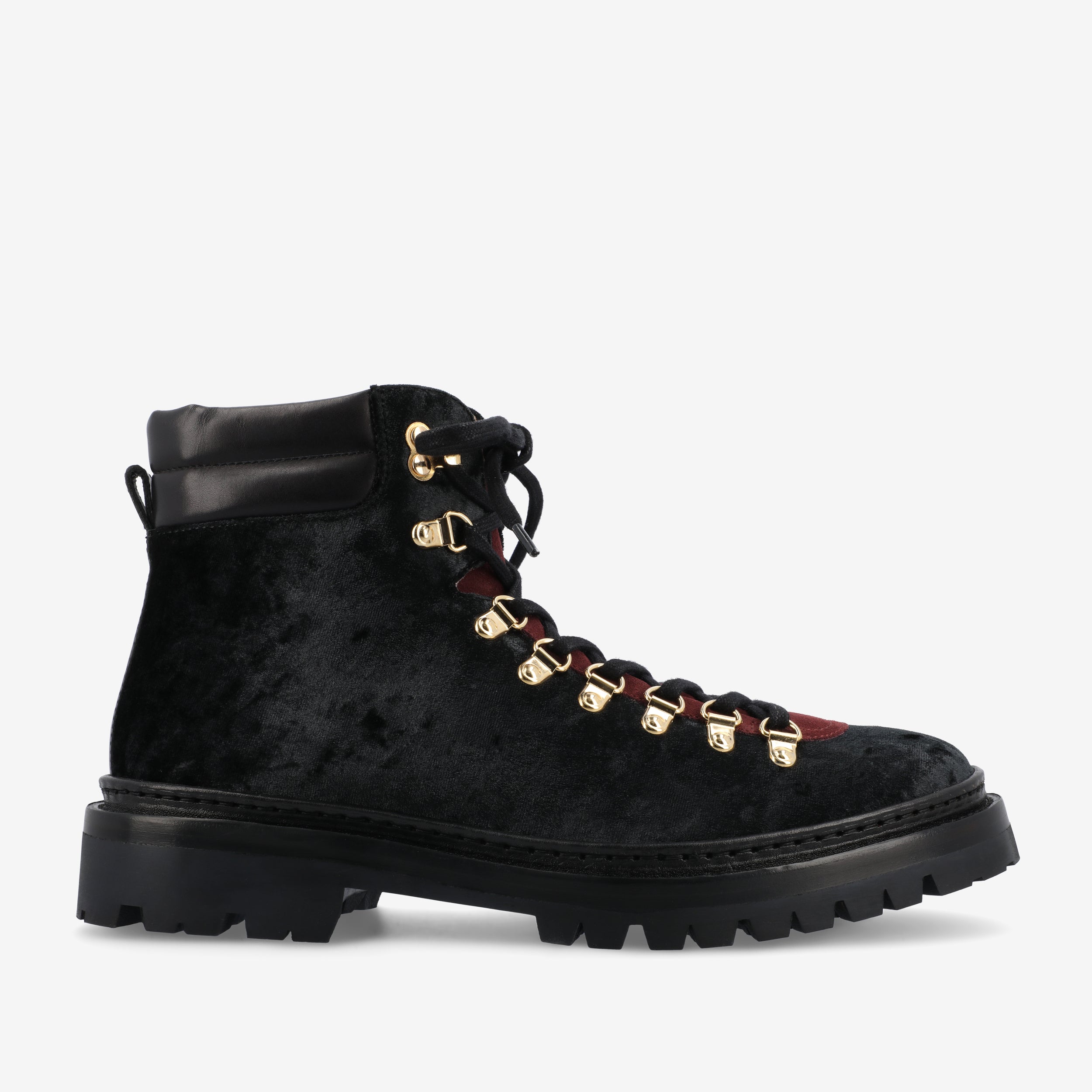 The Viking Boot in Black Velour (Last Chance, Final Sale)
