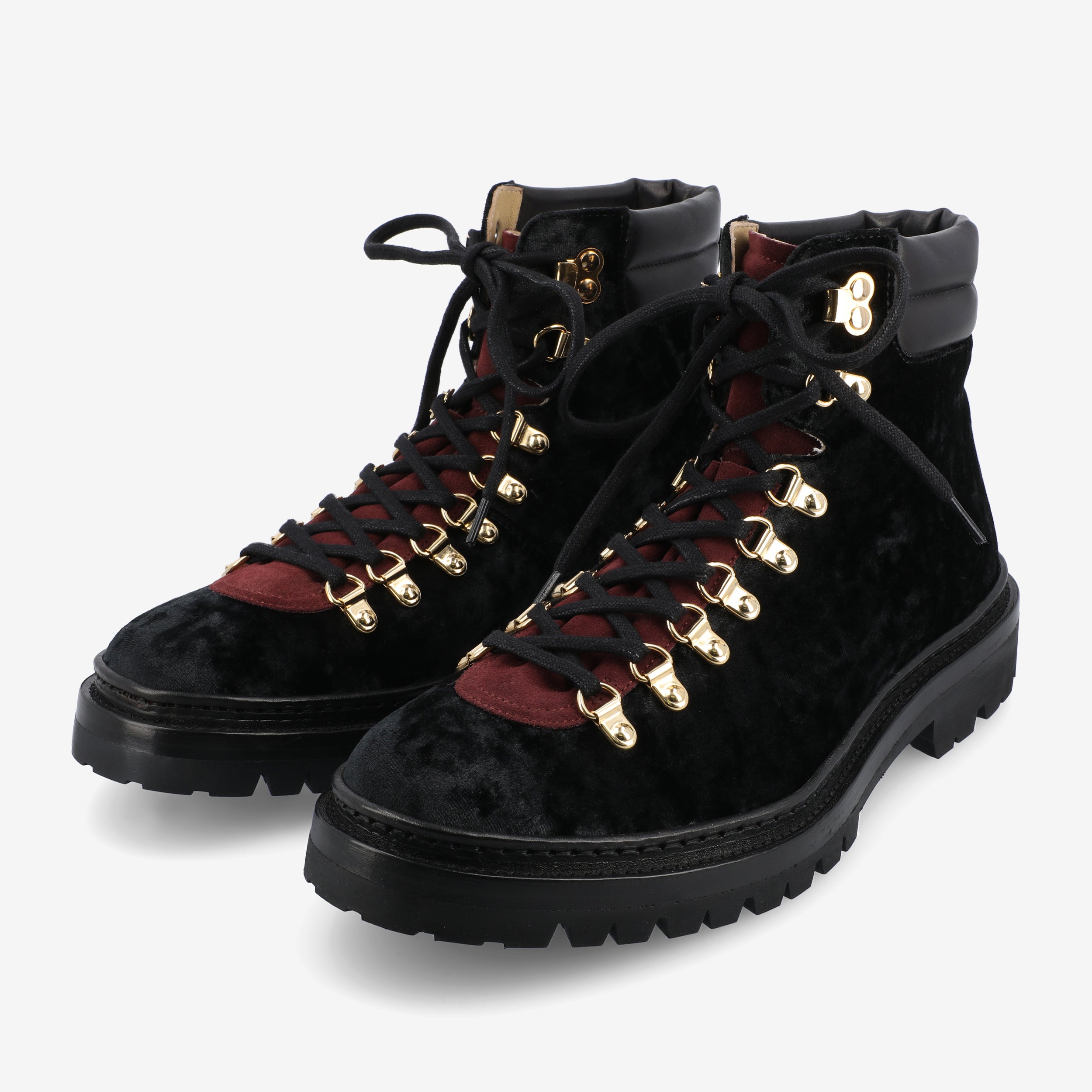 The Viking Boot in Black Velour (Last Chance, Final Sale)