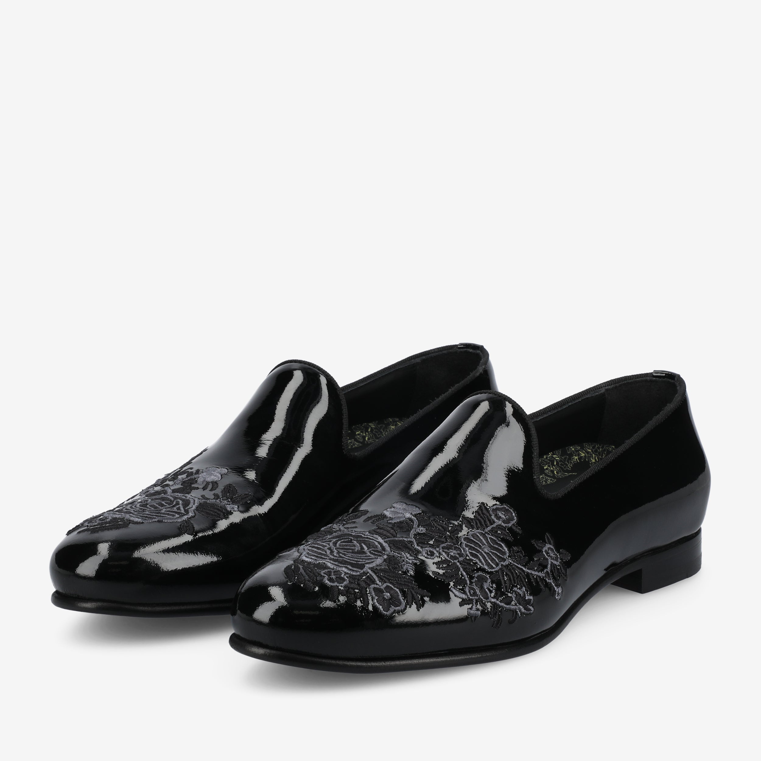 The Estate Slipper in Black Patent Leather