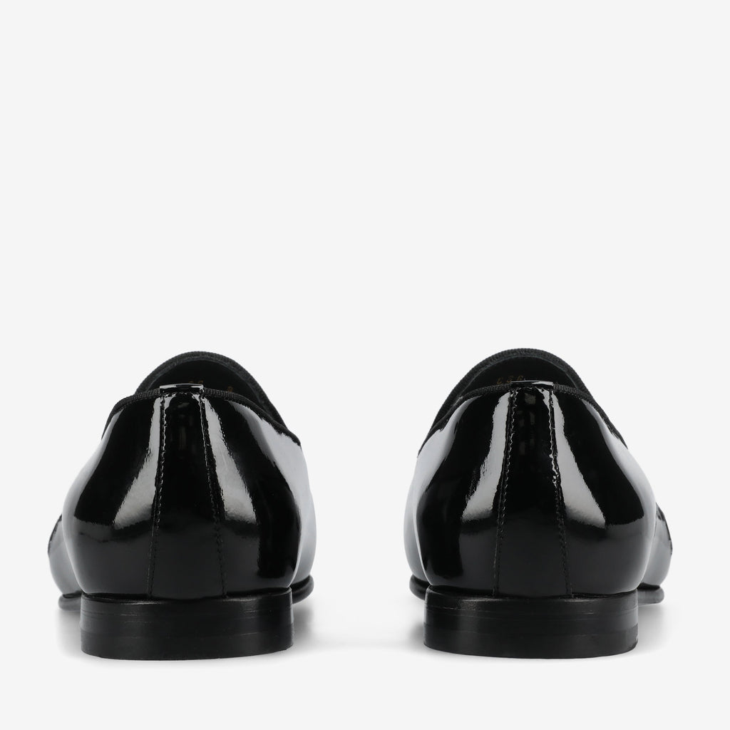 The Estate Slipper in Black Patent Leather