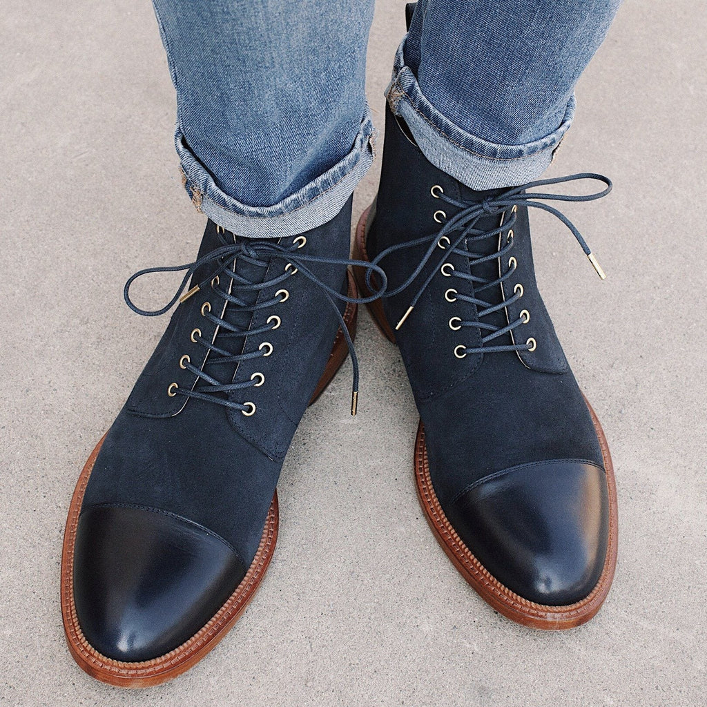 The Troy Boot in Navy (Last Chance, Final Sale)