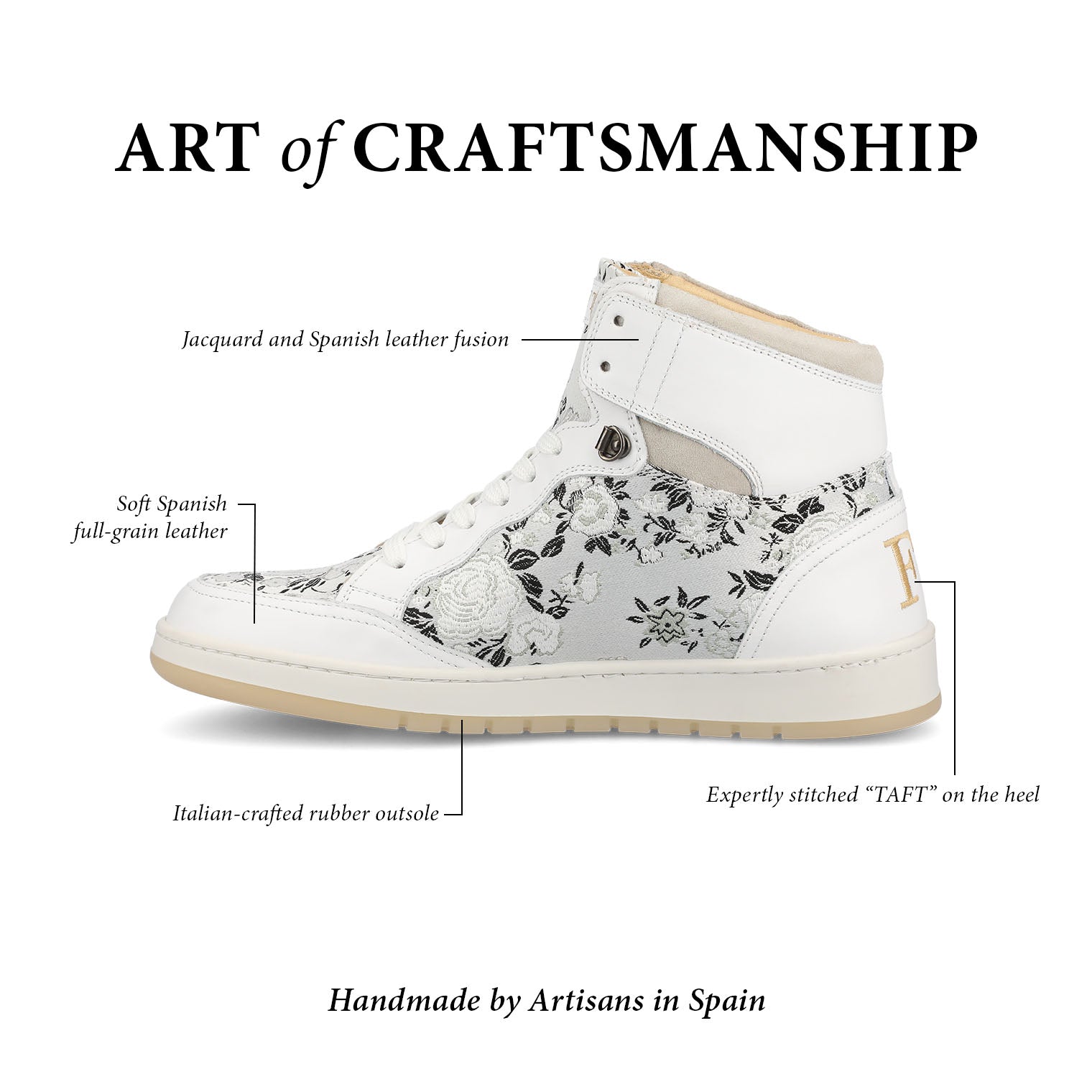 The Rapido High-top Sneaker in Eden Blanc (Last Chance, Final Sale)