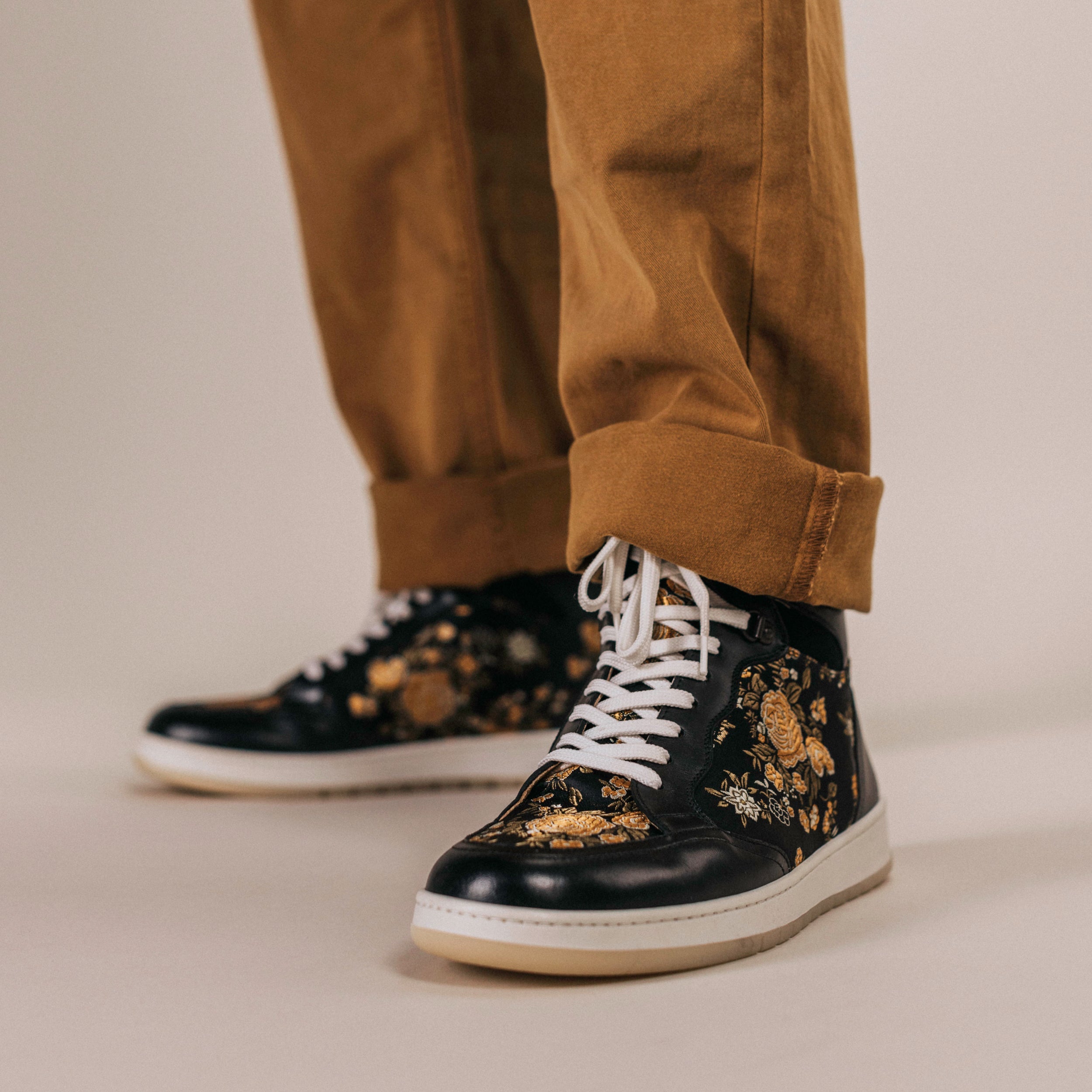 The Rapido High-top Sneaker in Eden Noir (Last Chance, Final Sale)