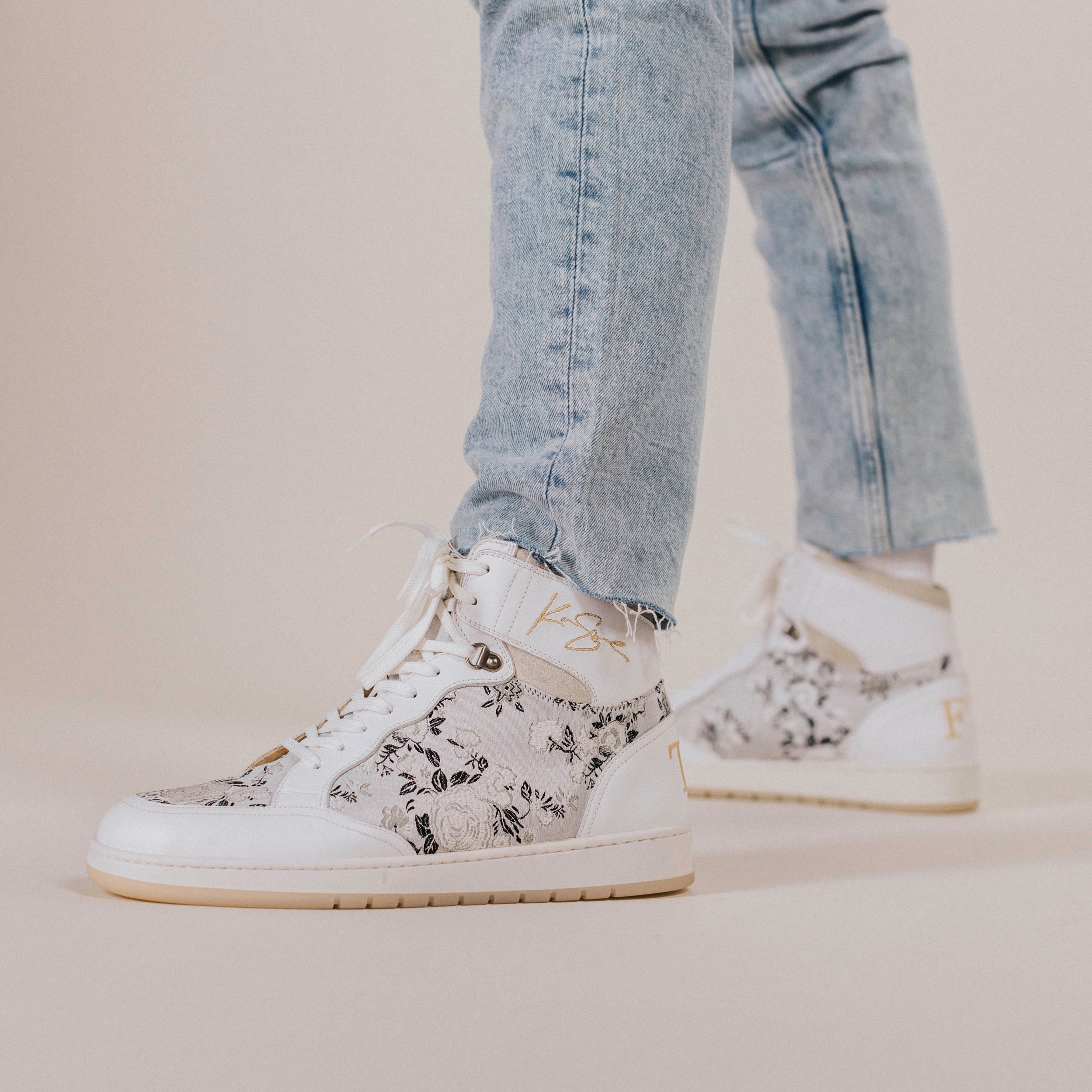 The Rapido High-top Sneaker in Eden Blanc (Last Chance, Final Sale)