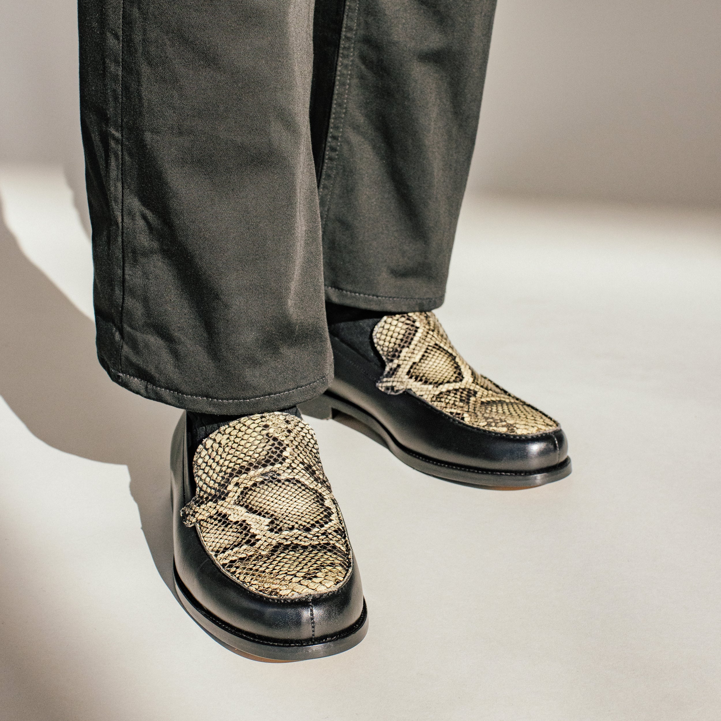 The Sterling Loafer in Serpente