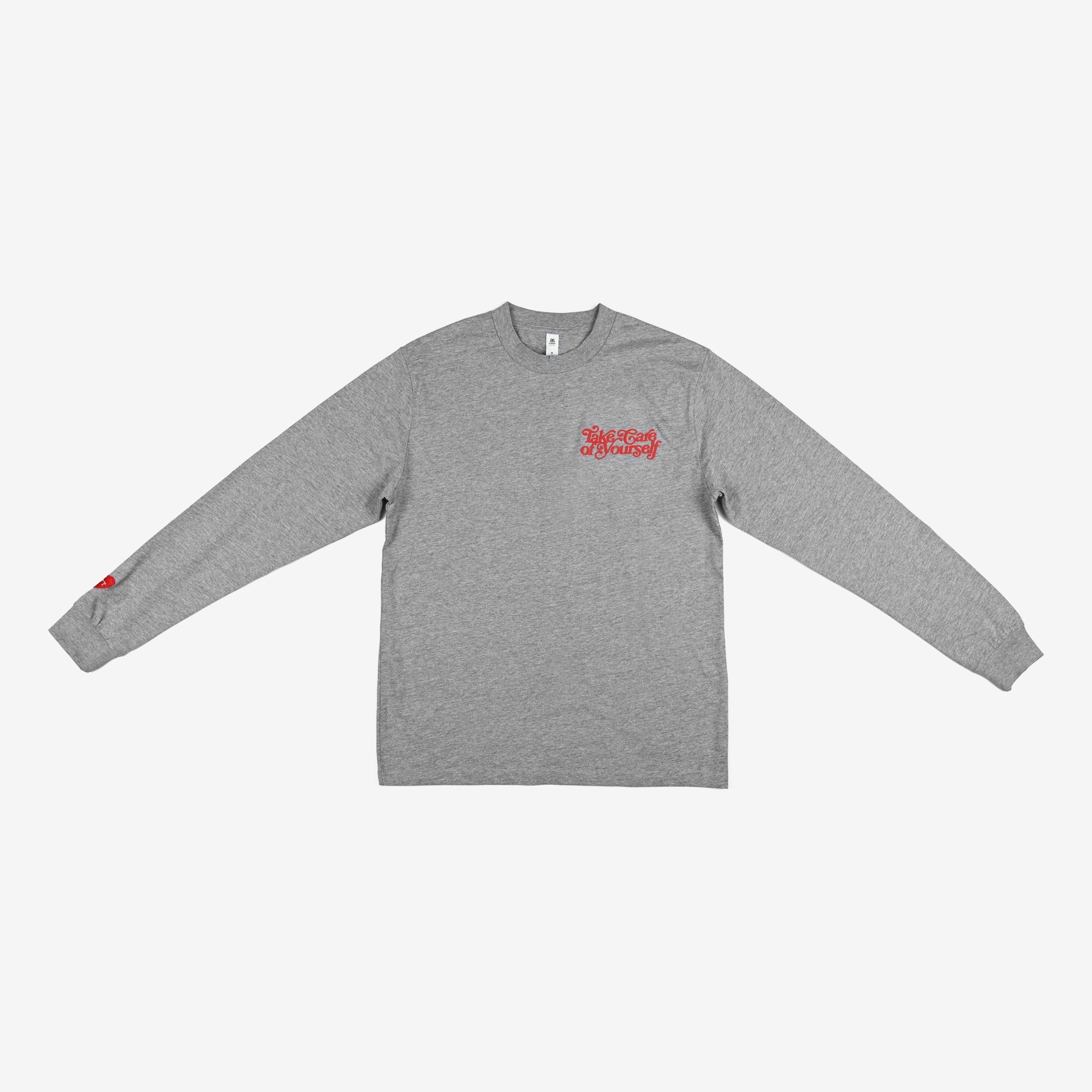 Take Care Long Sleeve Shirt in Grey