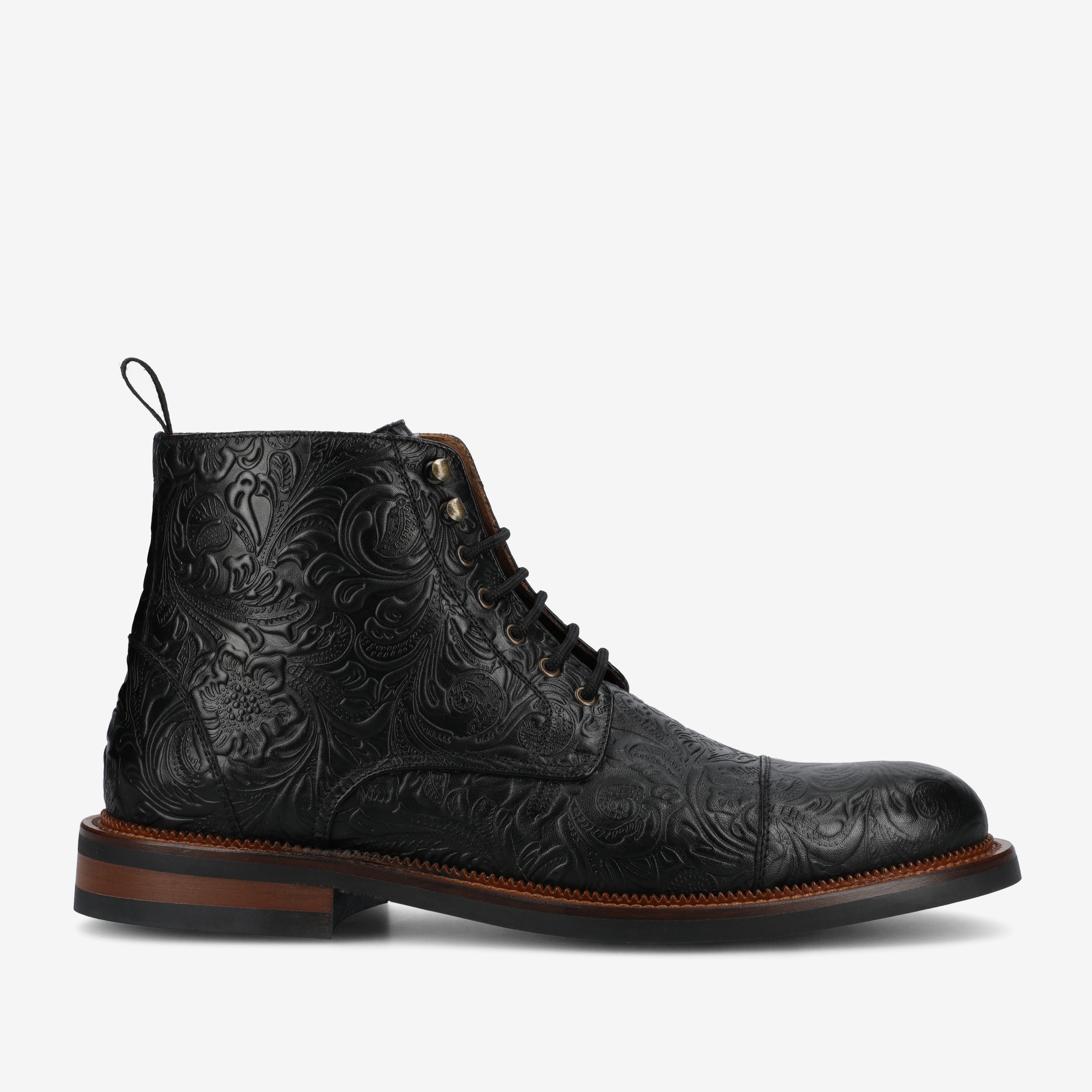 The Rome Boot in Black Floral