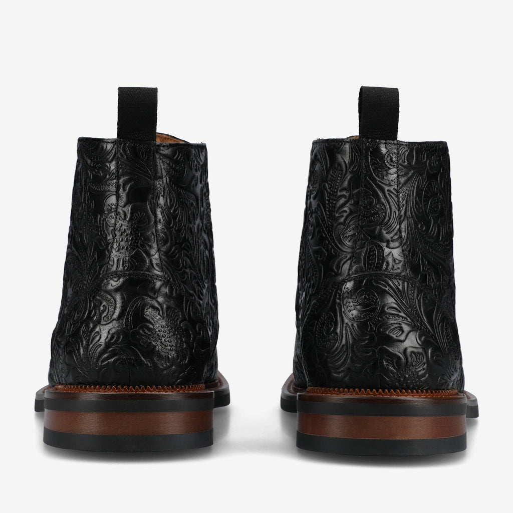 The Rome Boot in Black Floral