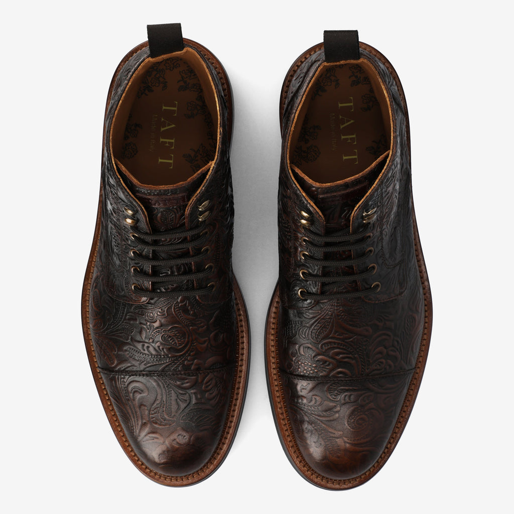 The Rome Boot in Brown Floral