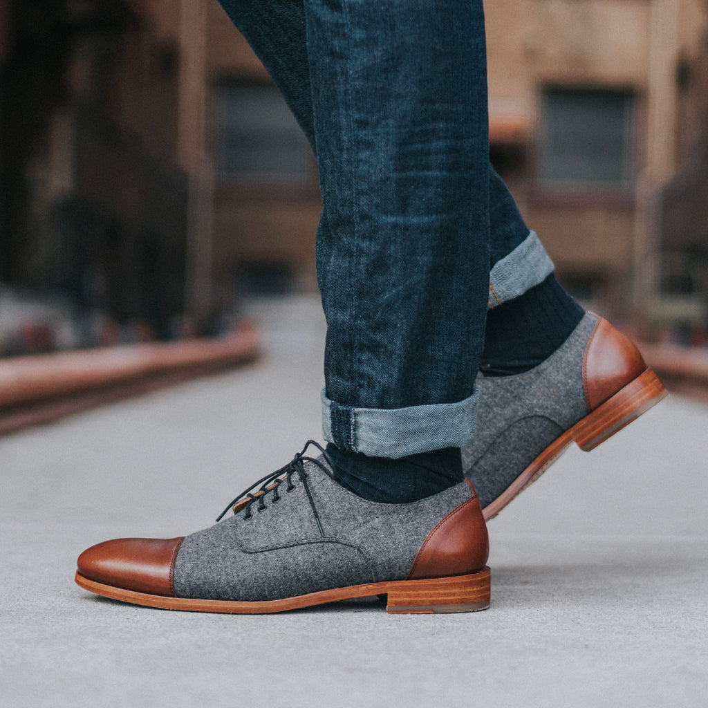 The Jack Shoe in Grey/Brown