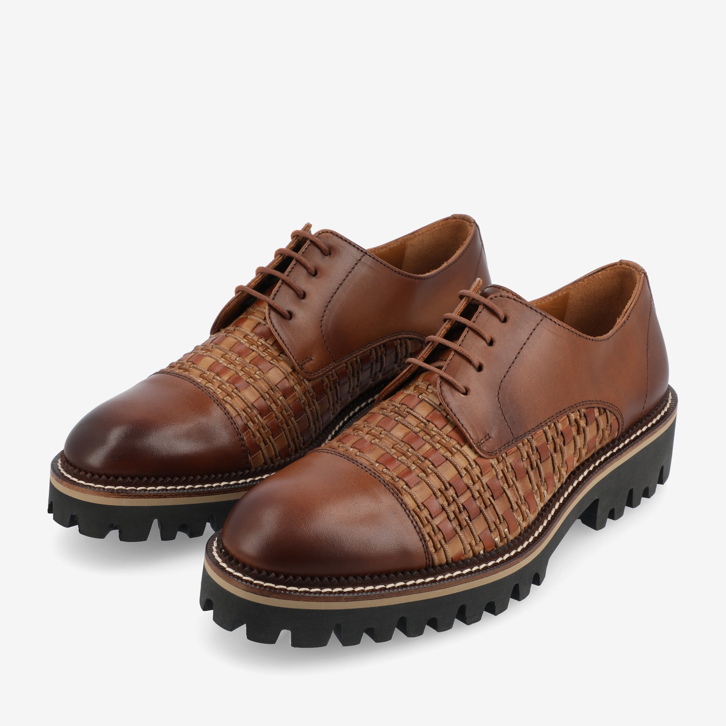 The Lucia Shoe in Brown Woven (Last Chance, Final Sale)