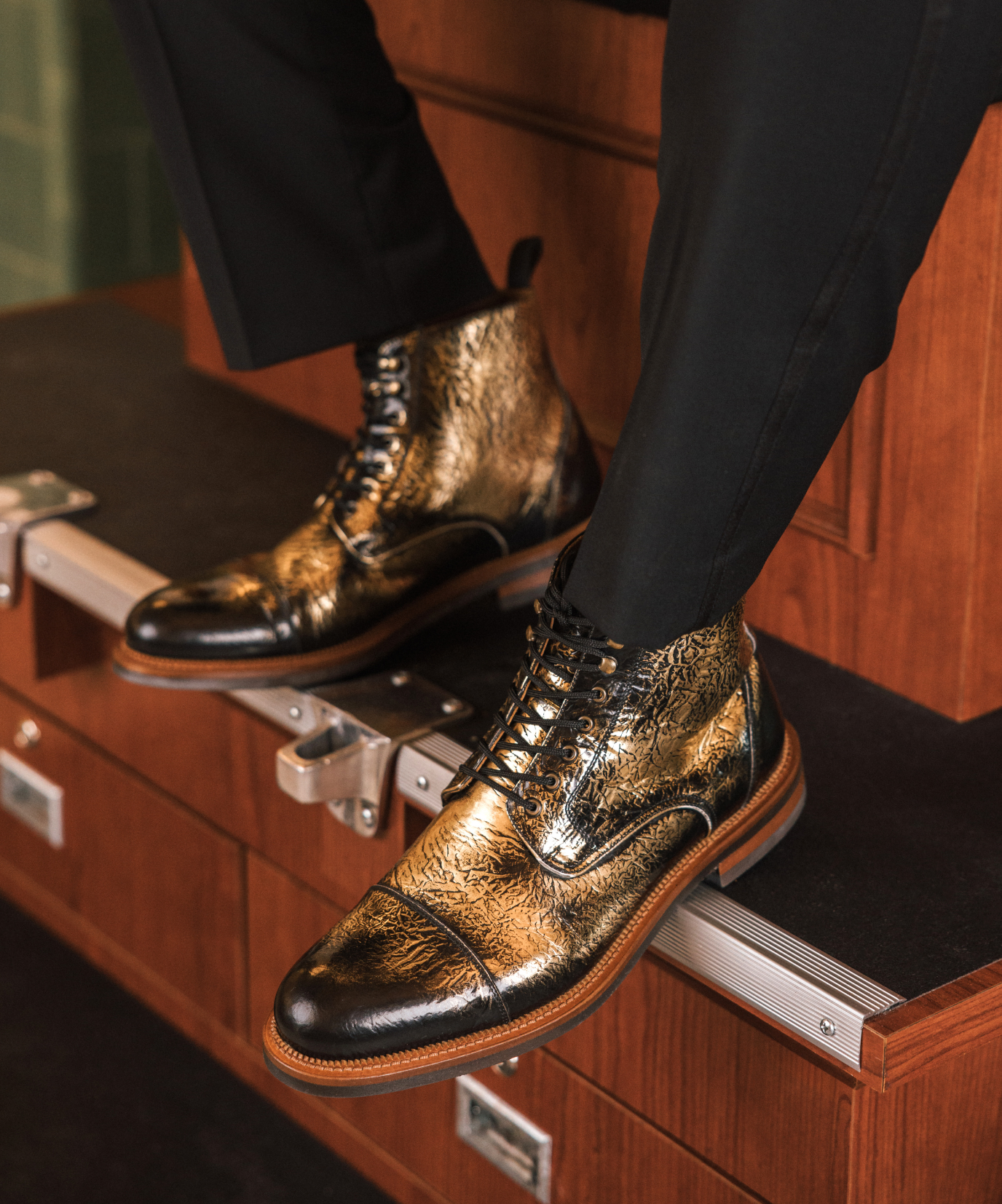 The Rome Boot in Gilded Gold