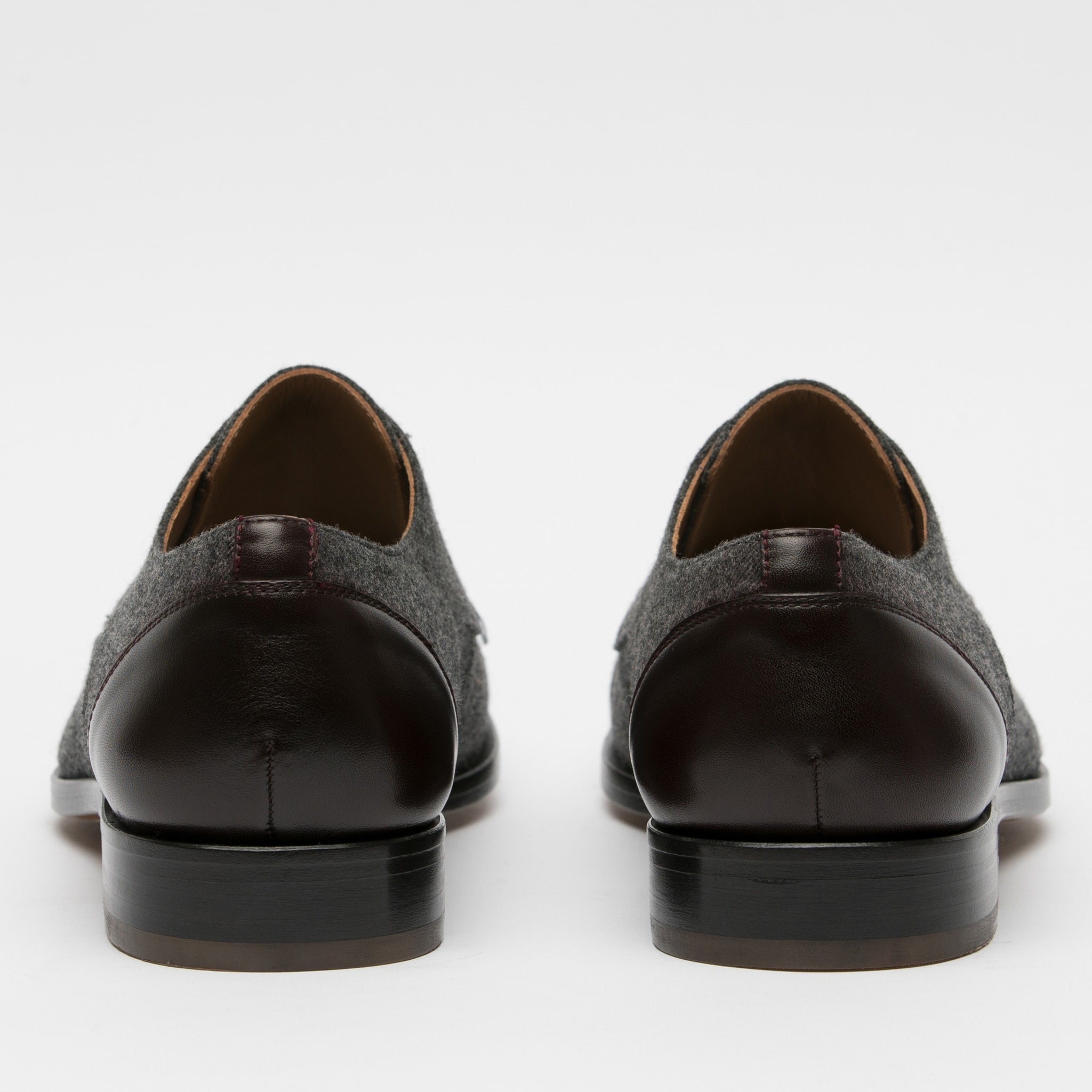 The Jack Shoe in Grey/Oxblood