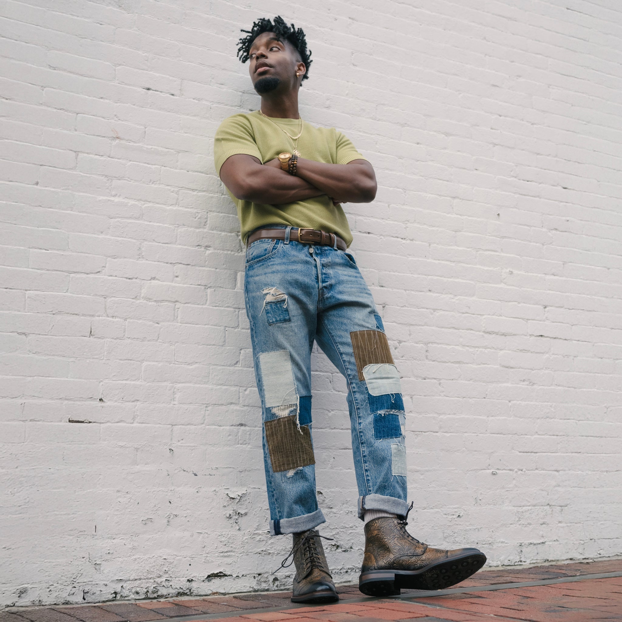 The Rome Boot in Brown Floral